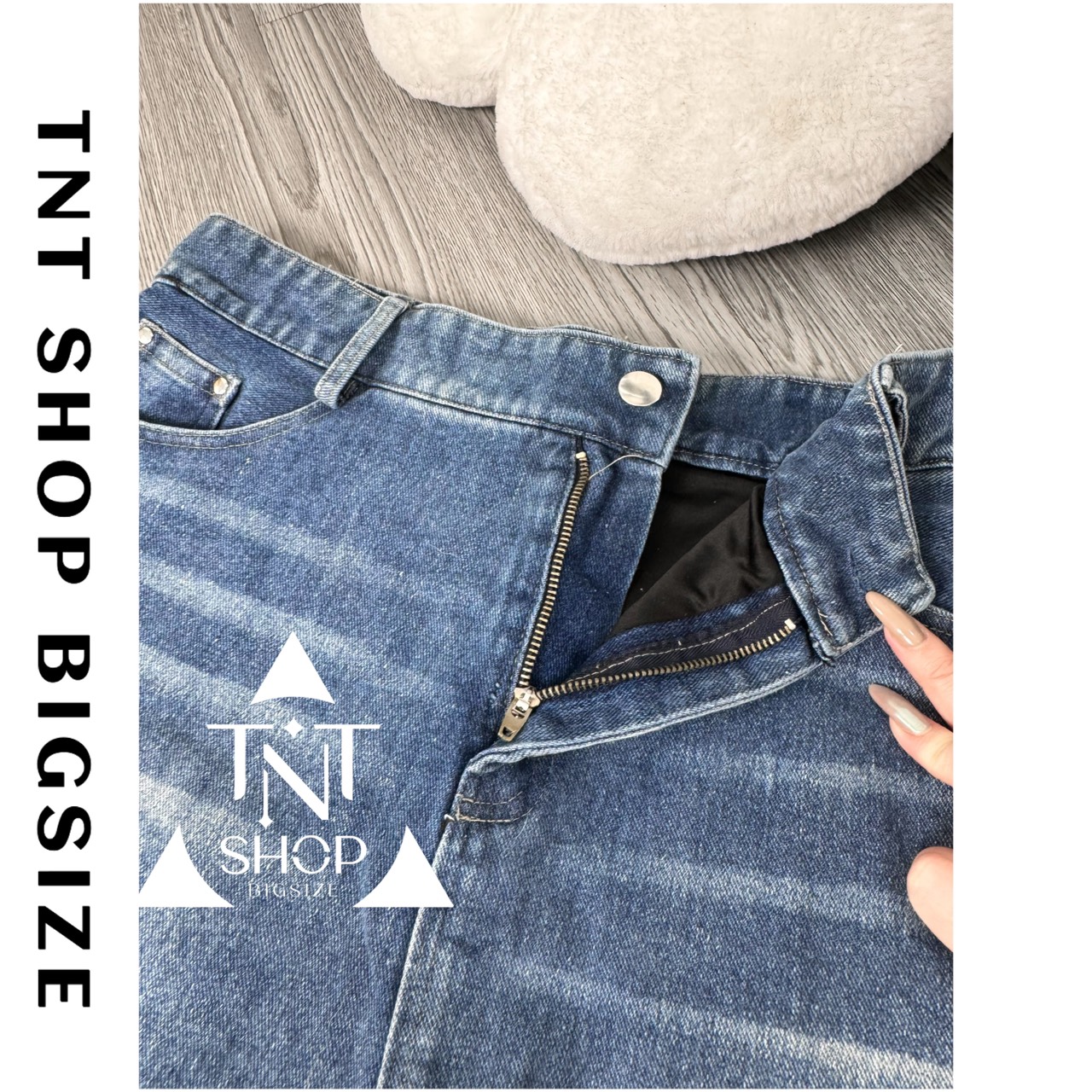 CHÂN VÁY JEAN TUA RUA [TNT SHOP BIGSIZE 60KG 90KG]