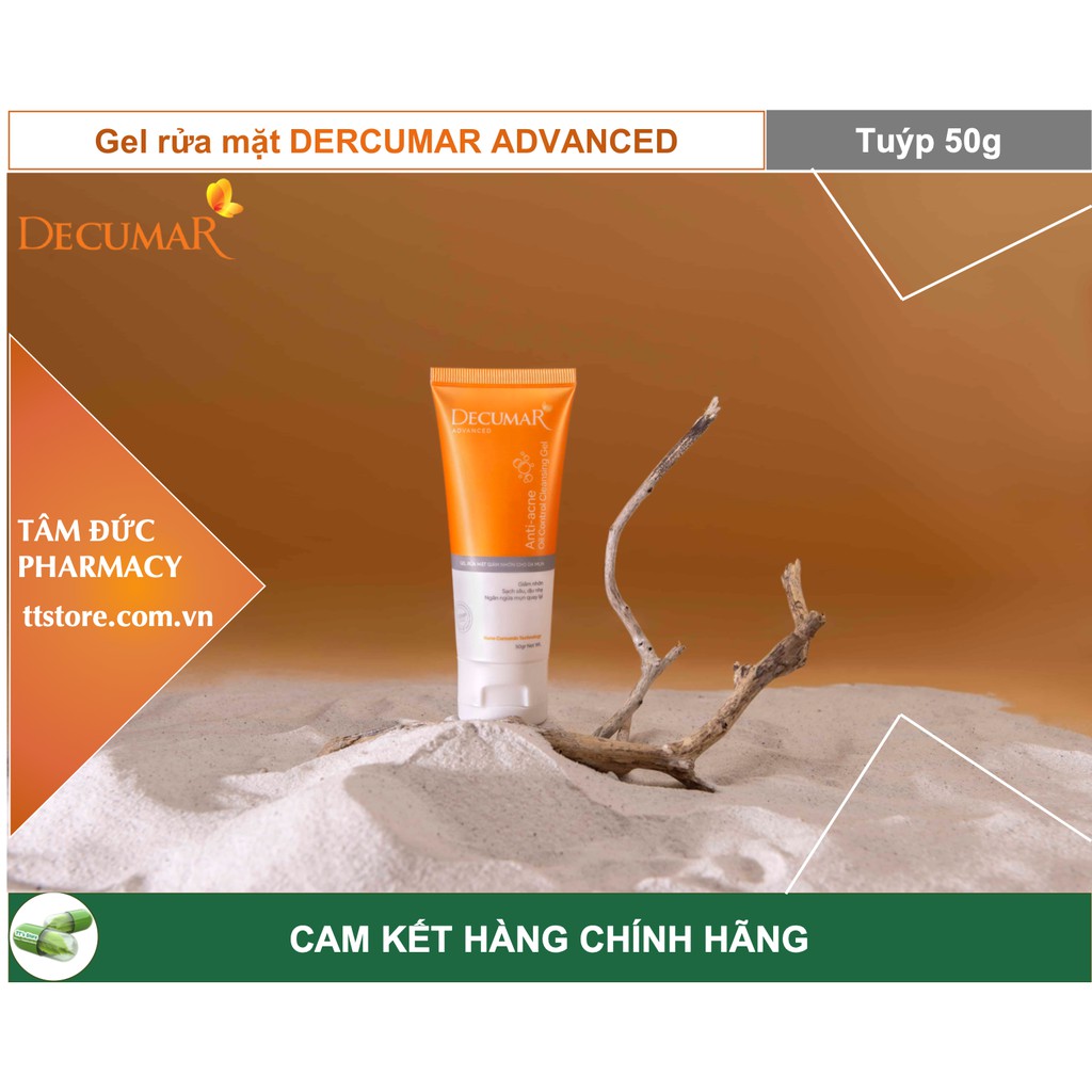 [HCM]DECUMAR CLEANSING GEL [Tuýp 50g / 100g] - Gel rửa mặt Decumar Advanced Cleanser sạch nhờn ngừa mụn