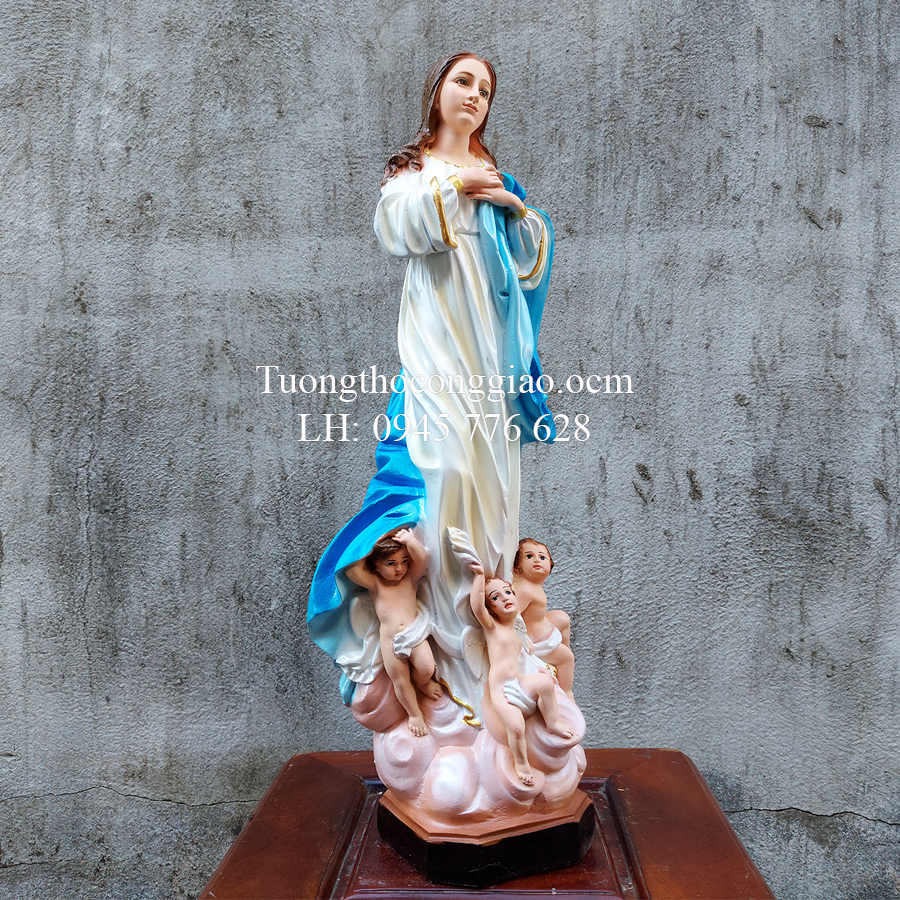 Tượng Đức Mẹ Lên Trời 50cm composite
