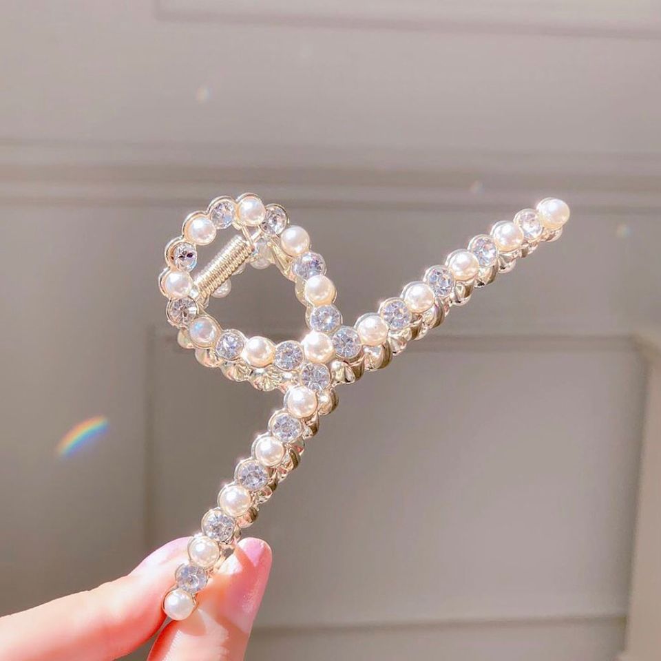 Kẹp Tóc lovely pearl cubic Hàn Quốc Korea