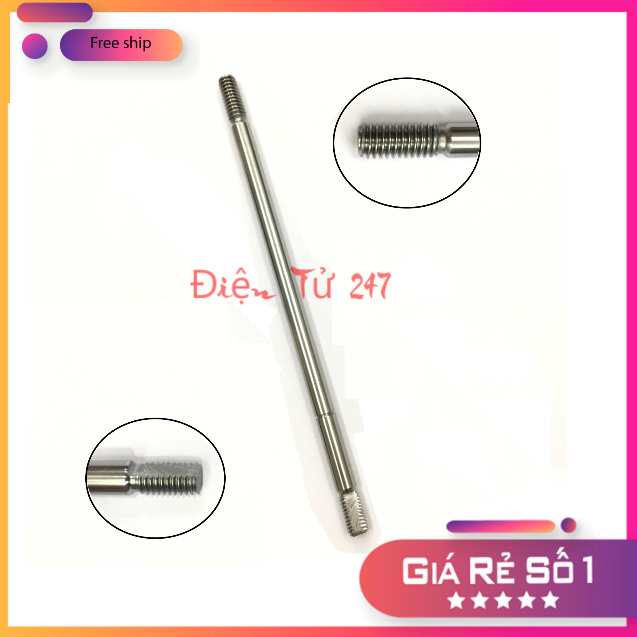 Trục Quạt Cho Motor BLDC Trục 8mm Dài 190mm