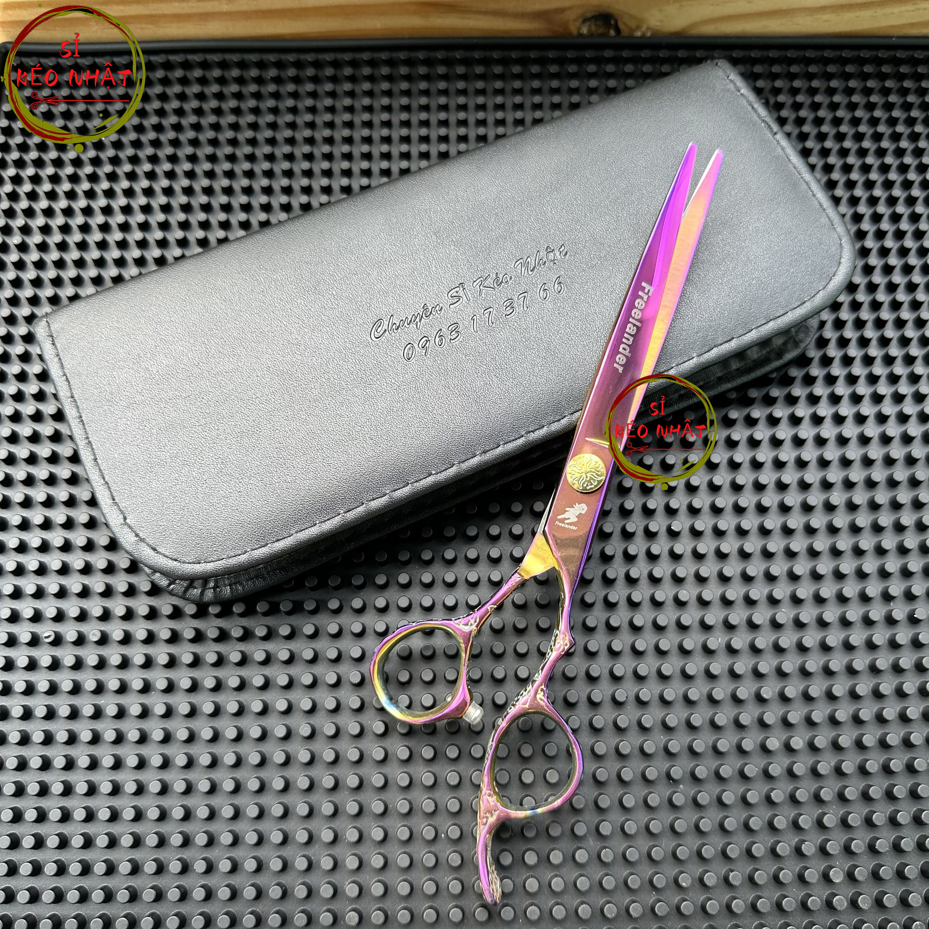 Kéo cắt tóc PHẠM GIA FREELANDER 7inch Nhật Bản cao cấp [Tặng kèm bao da bảo vệ]