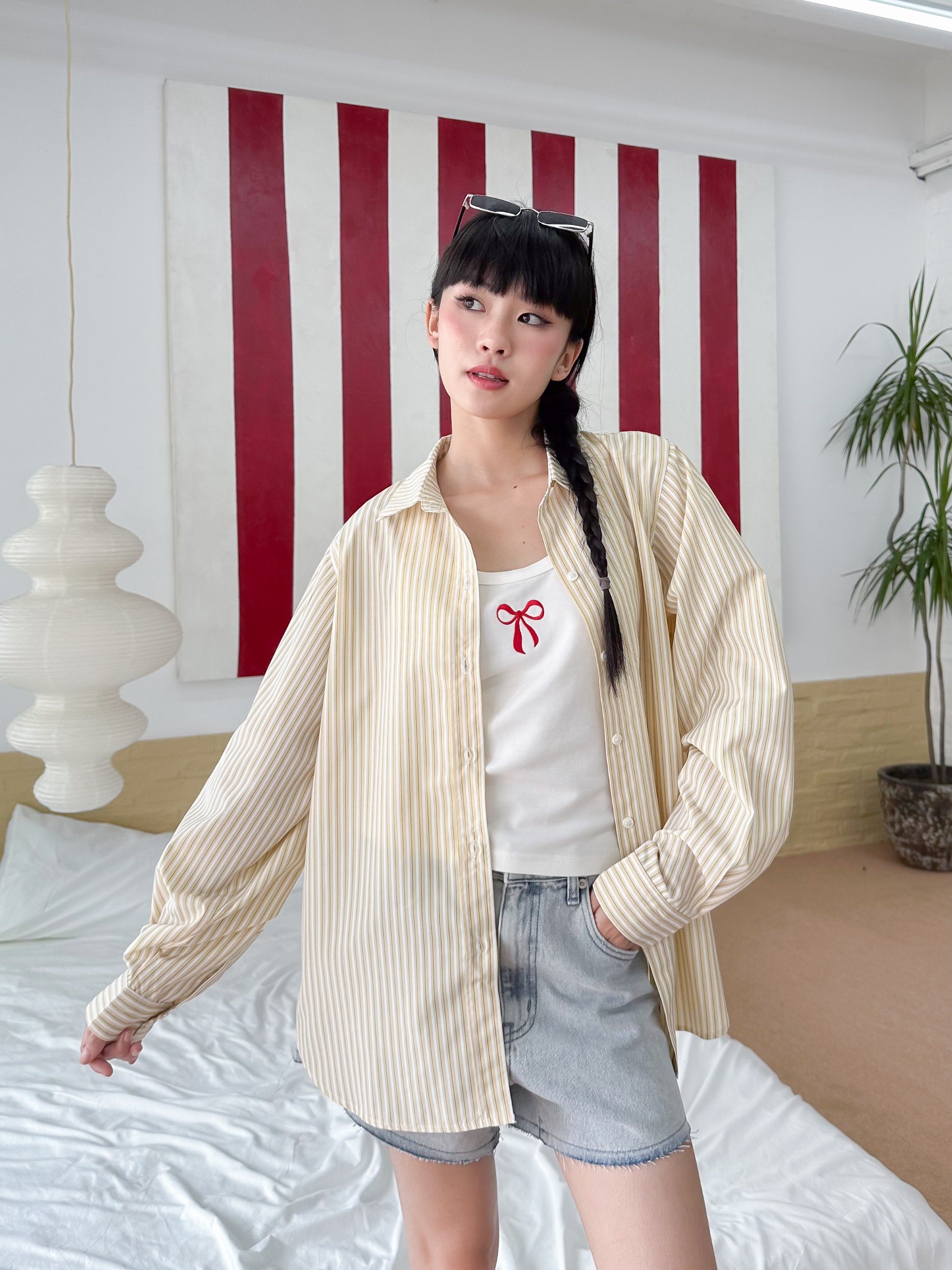 Áo sơ mi sọc tay dài AUDREY SHIRT