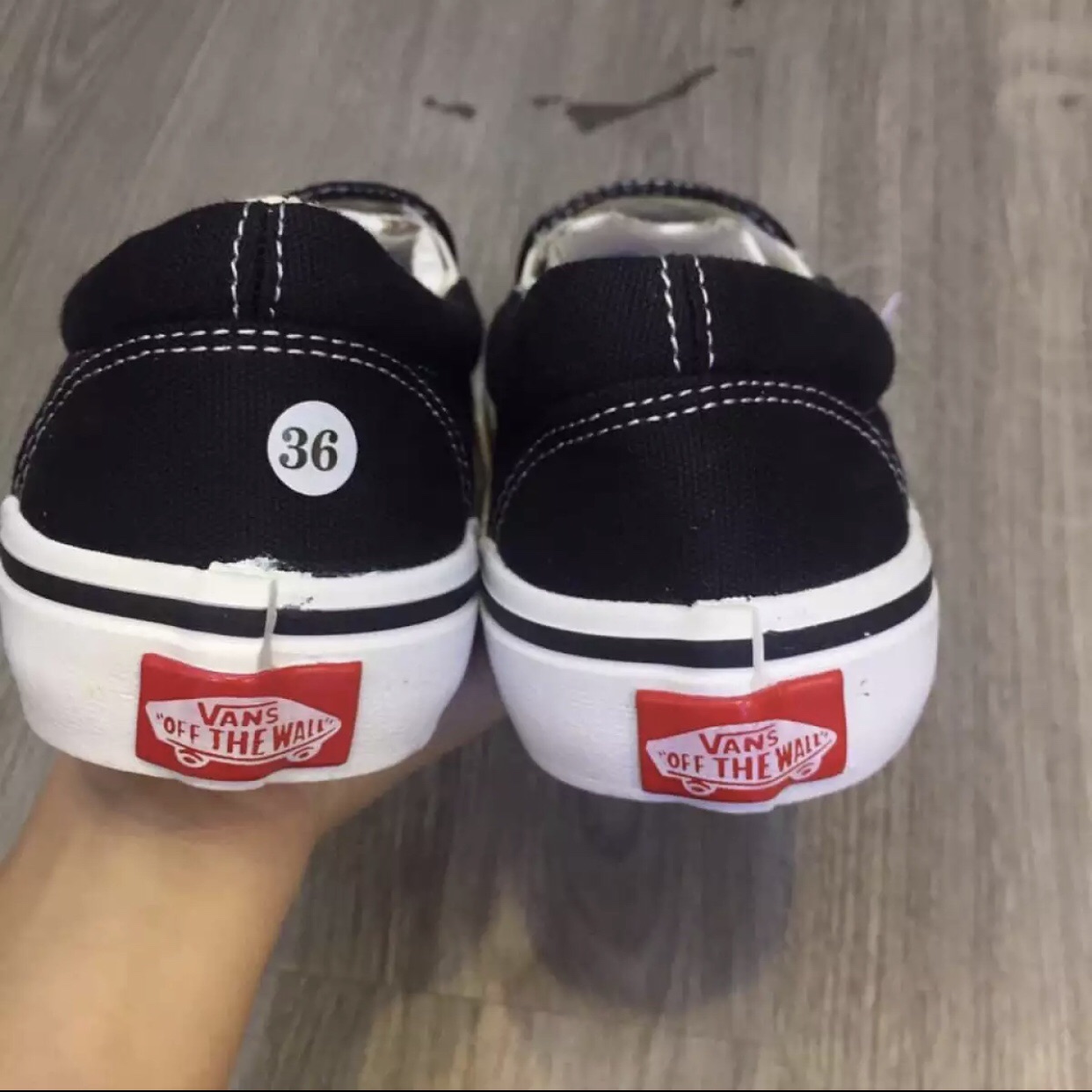 [TẶNG HỘP+BILL] Giày vanz lười slip on đen trắng