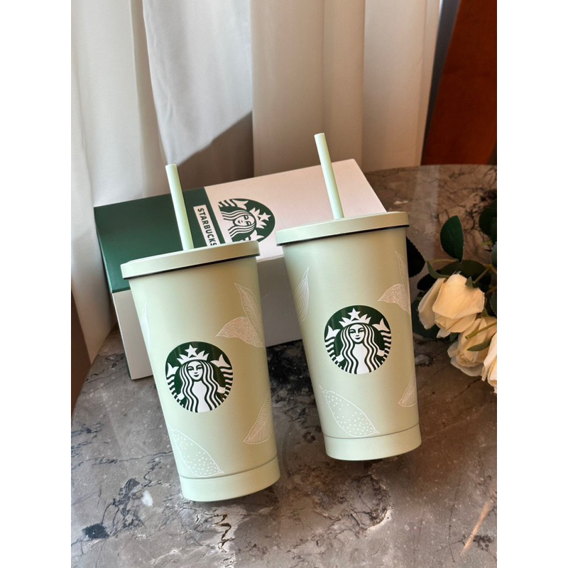 Ly Giữ Nhiệt Starbuck XANH MINT 532ml Siêu Sịn Sò ( Bình Giữ Nhiệt Xanh )