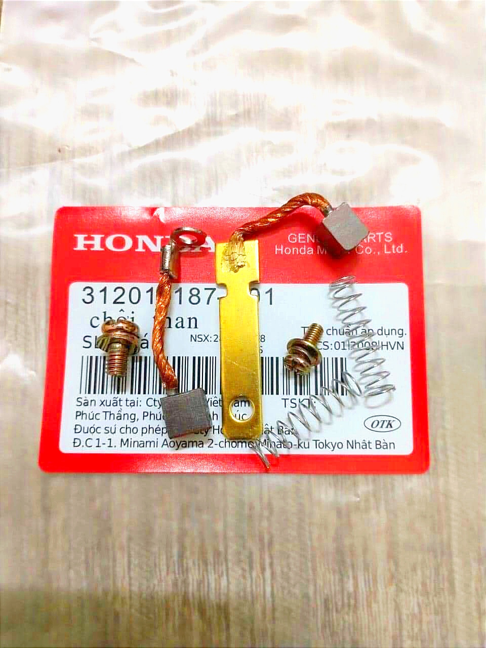 Chổi than đề xe máy Honda, Yamaha loại 1