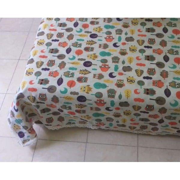 [HCM]Khăn trải bàn cú nhiều màu