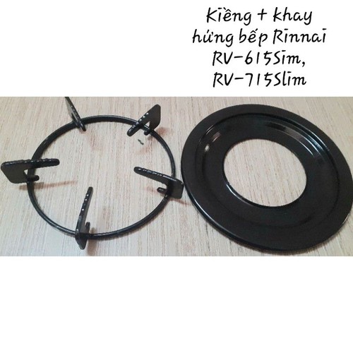 Kiềng+khay hứng bếp ga dương Rinnai RV-615 Slim, RV-715 Slim