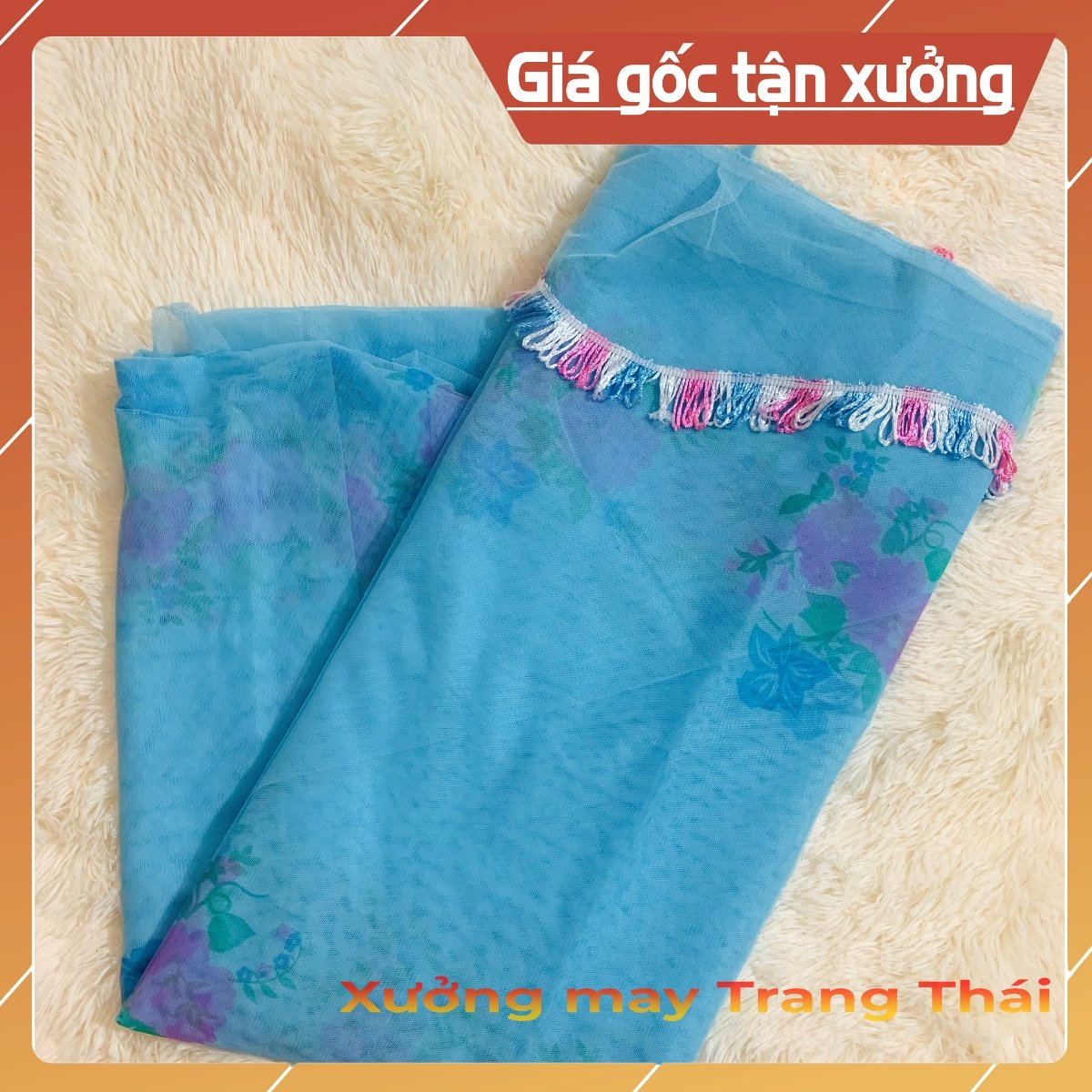 [ĐỦ SIZE] Mùng Von Thái Lan Có Rèm In Xịn