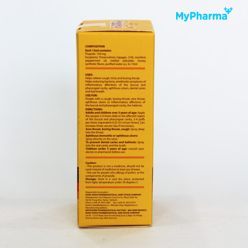 Propobee Xịt họng giảm ho , Viêm đau họng