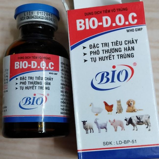 tiêu chảy gà đá, thương hàn,tụ huyết trùng,chó mèo bỏ ăn không rõ nguyên nhân DOC 20ml