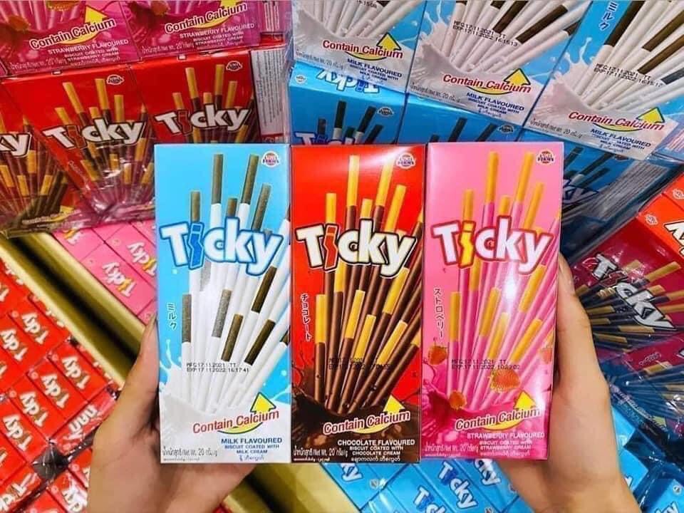 Bánh que Ticky Socola Sữa Thái Lan siêu ngon vị socola