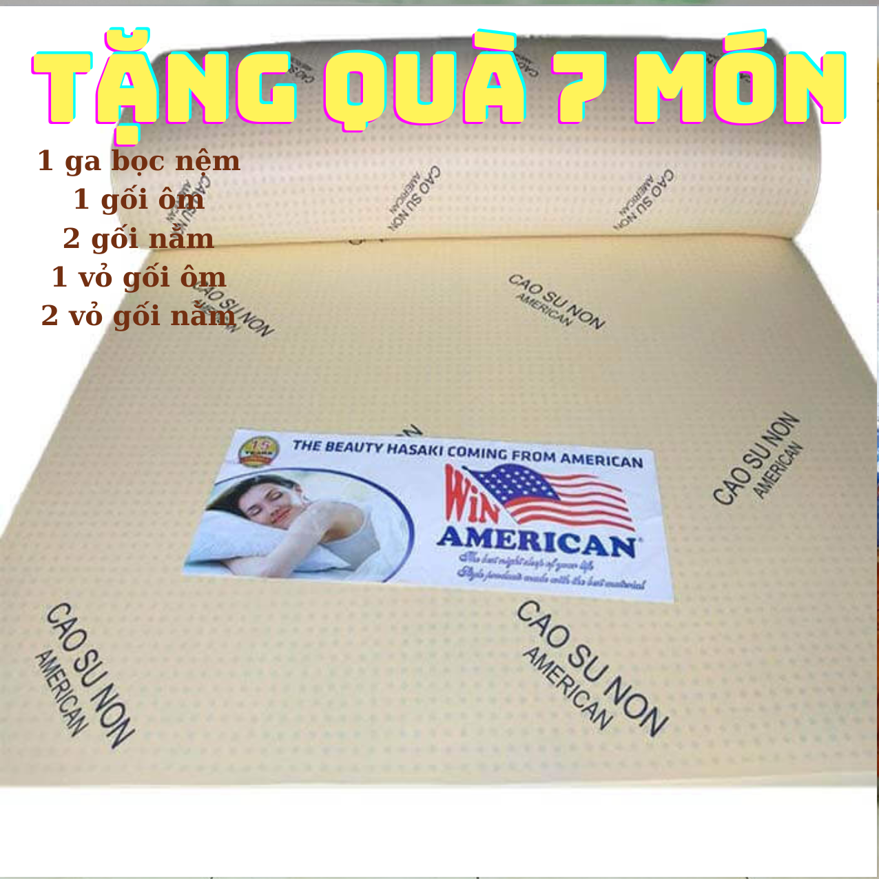 NỆM 1m4 x 10cm x 2m cao su non american