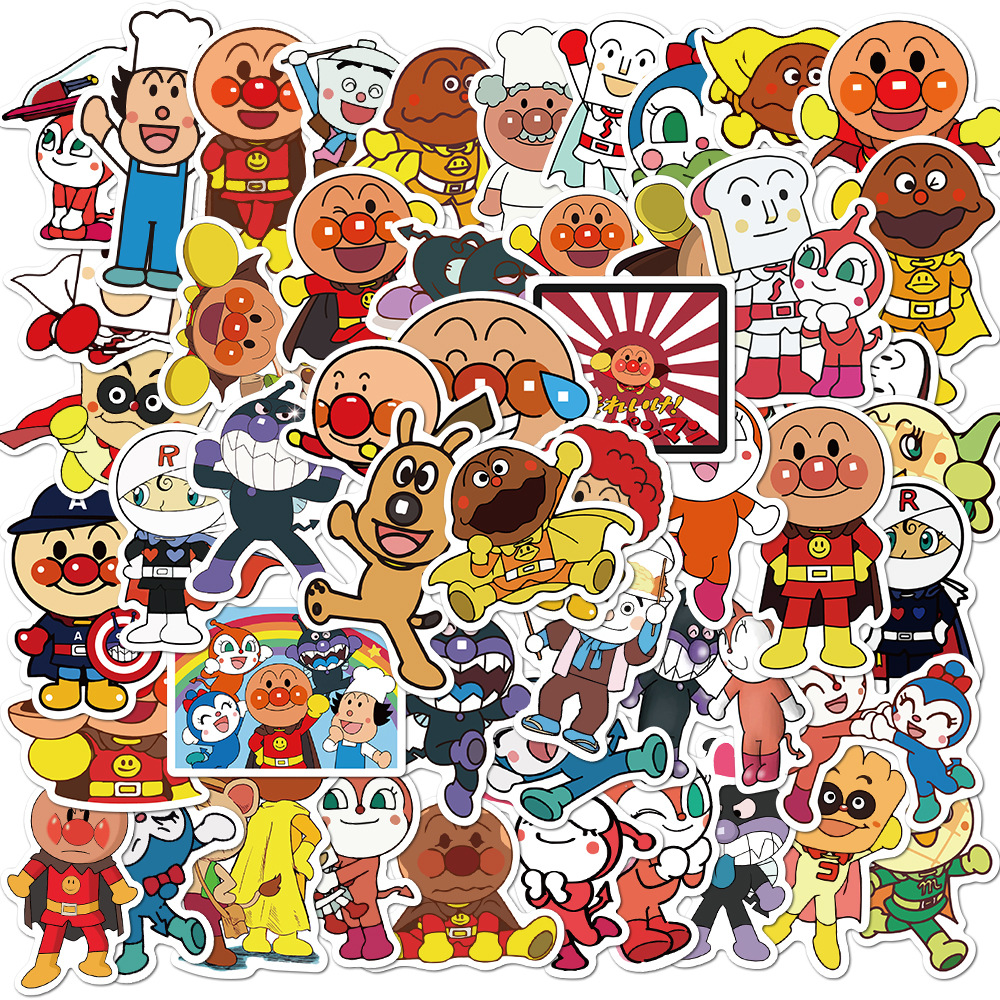 Set 30-80 Sticker Anpanman ảnh decal hình dán ép lụa