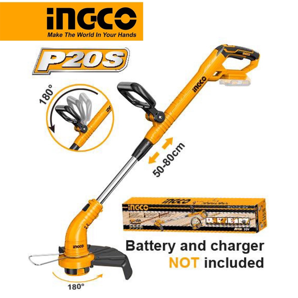 P20S Máy cắt cỏ dùng pin 20V INGCO CGTLI20018 ( không kèm pin và sạc )