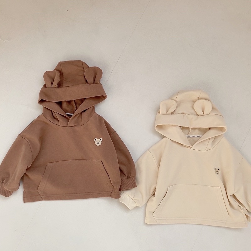 Áo hoodie hình gấu cho bé trai bé gái style Hàn Quốc