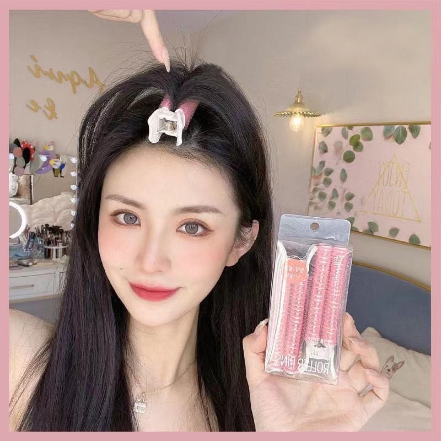 Set 2 Lô Kẹp Phồng Chân Tóc Tự Dính