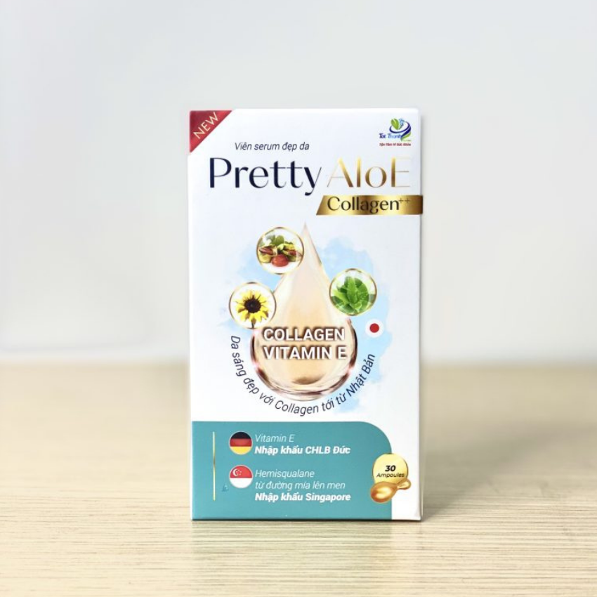 Viên Serum đẹp da Pretty Aloe Collagen ++