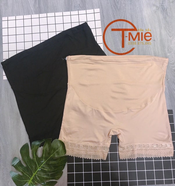 Quần Váy Bầu, Có Đáp Bụng, Chun Chỉnh, Chất Cotton đẹp