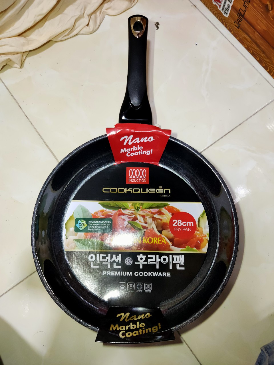 [HCM]chảo siêu bền đá chống dính hàng cao cấp cookqueen nhập khẩu korea sử dụng bếp từ