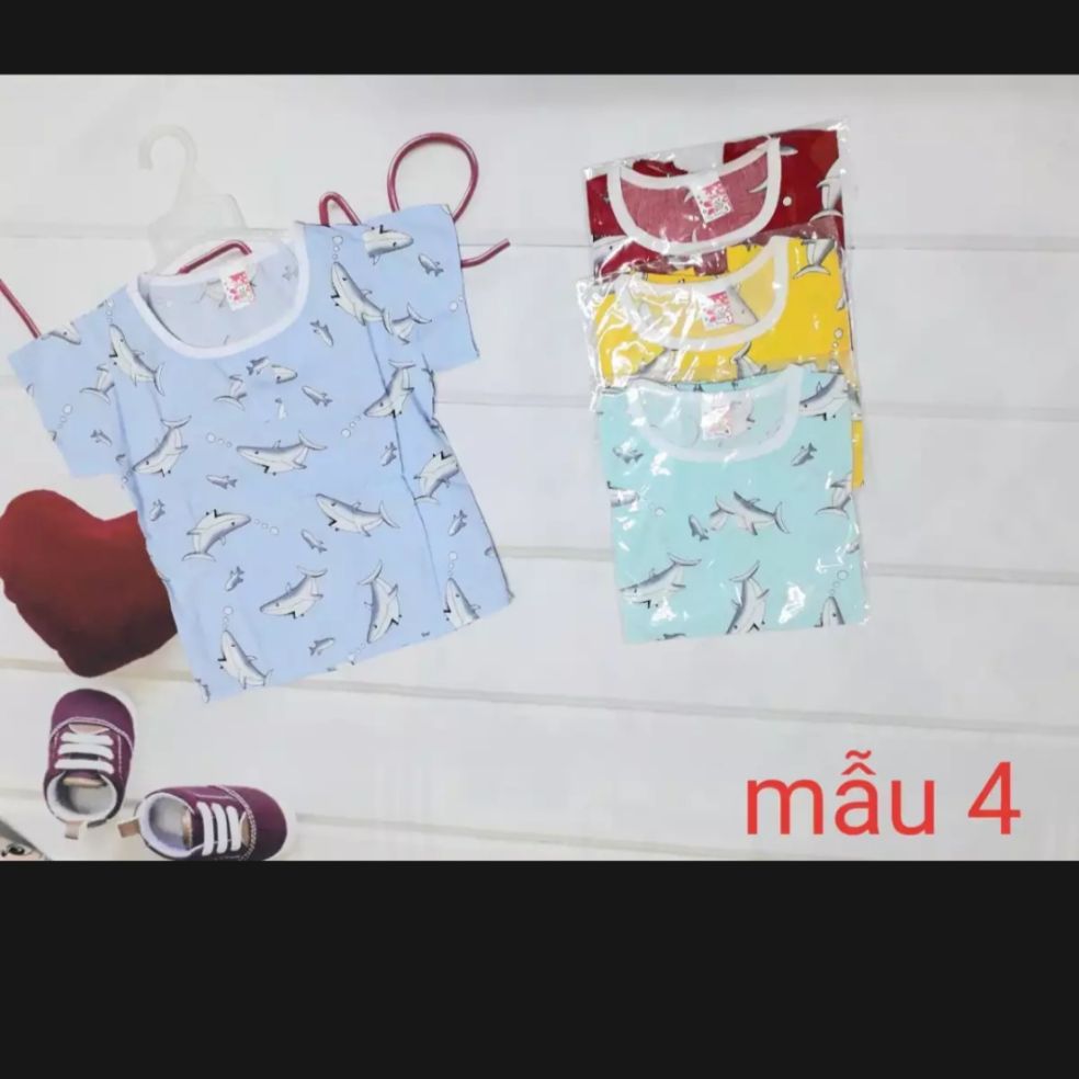 COMBO 3 bộ quần áo cho BÉ TRAI  NGẮN TAY  vải tole,lanh mềm mại ,thấm hút mồ hôi  02