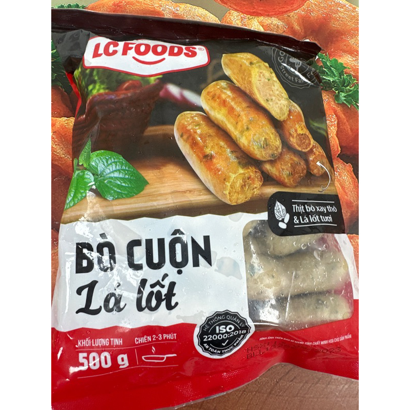 1Kg Bò Cuộn Lá Lốt Lacusina( 2 hộp 500g)