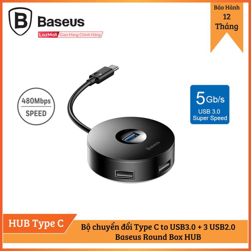 Bảng giá Bộ HUB chuyển đổi Type C sang USB 3.0 Baseus Round Box HUB (4 cổng USB, hỗ trợ ổ đĩa) Phong Vũ