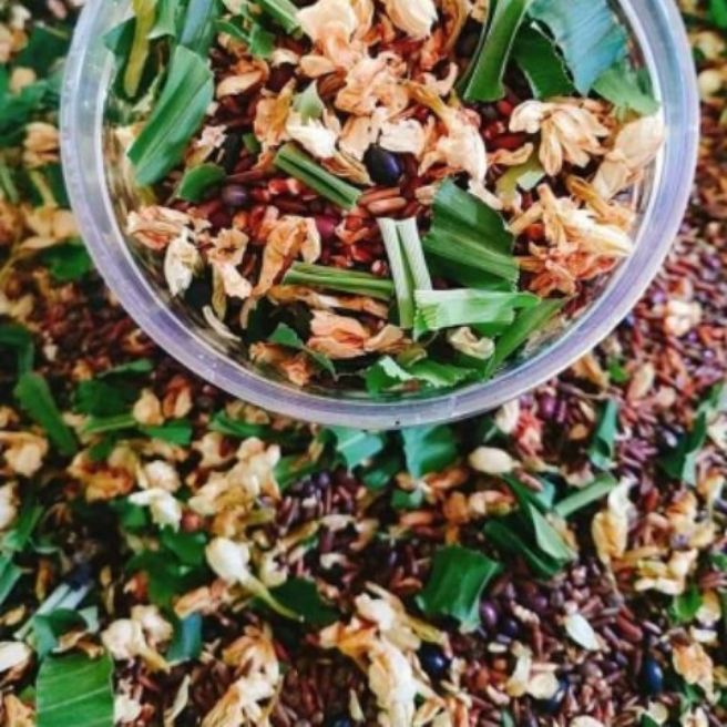 Combo 2kg trà ngũ cốc mix lá dứa hoa nhài