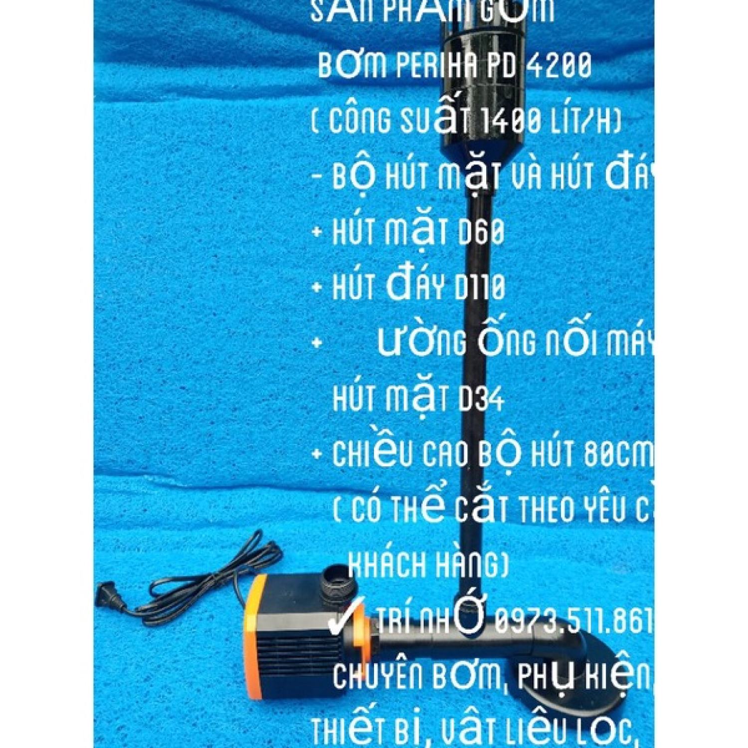 Máy bơm periha pd 4200 + bộ hút mặt và hút đáy
