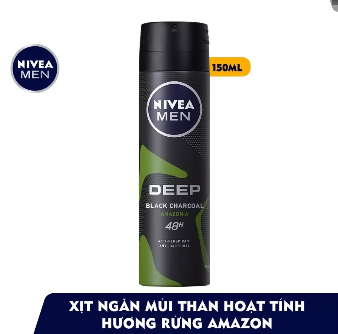 Xịt Ngăn Mùi NIVEA MEN Deep (150 ml)