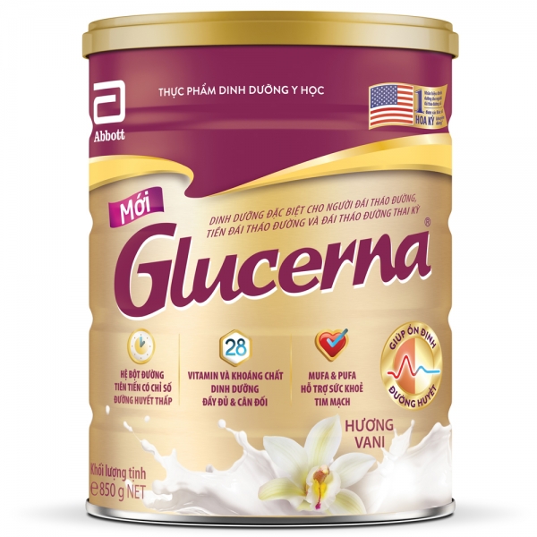 Sữa bột Glucerna 850g date mới