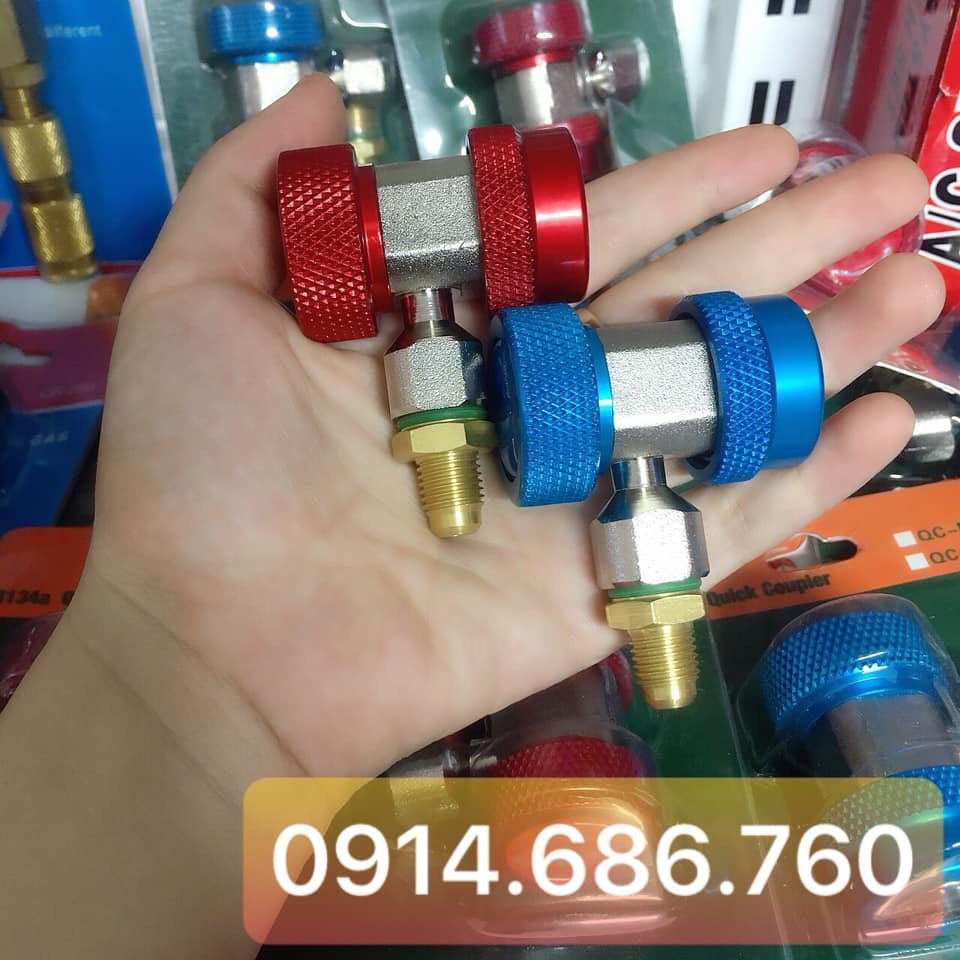 Cặp van nạp ga điều hòa, van sạc ga ô tô cao áp và hạ áp
