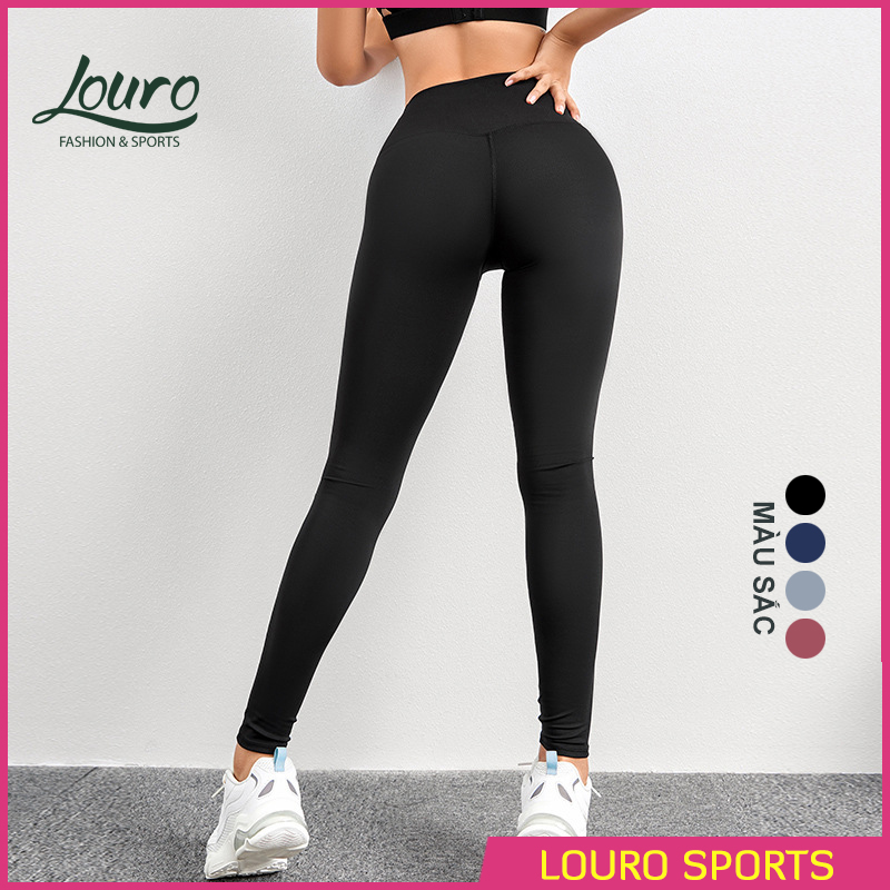 Quần tập Yoga nữ cạp cao, quần tập gym nữ co giãn, quần thể thao nữ nâng mông, quần Legging nữ dài Louro QL11, kiểu quần áo tập gym co giãn 4 chiều, kết hợp bộ đồ tập gym nữ cao cấp, thoáng mát, phù hợp tập Yoga, Zumba, Aerobic