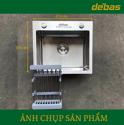 COMBO 6 CHẬU RỬA CHÉN BÁT 4045 DEBAS (KHÔNG KÈM RỔ)