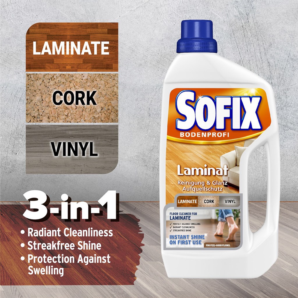 Nước Lau Sàn Gỗ SOFIX Laminate (1 lít)-Nhập khẩu từ ĐỨC.