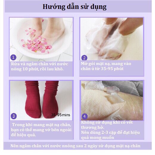 Mặt nạ ủ da chân tẩy tế bào da chết cho làn da mịn màng