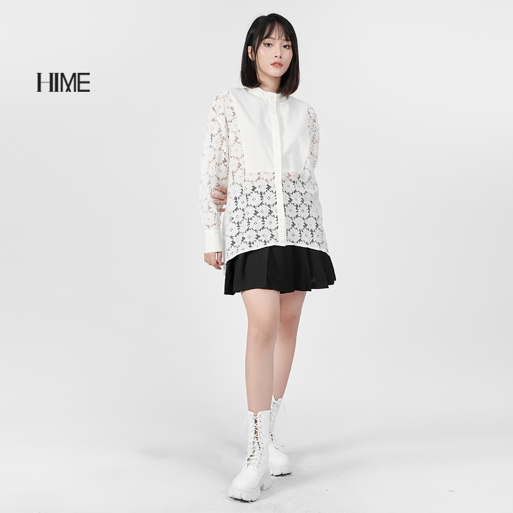 Áo sơ mi HIME thiết kế phối ren H055