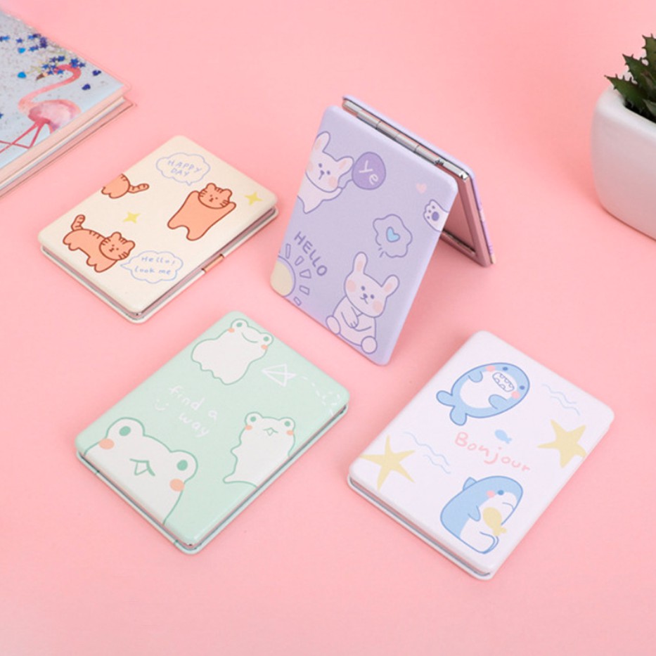 [HCM]Gương mini 2 mặt trang điểm nhiều mẫu