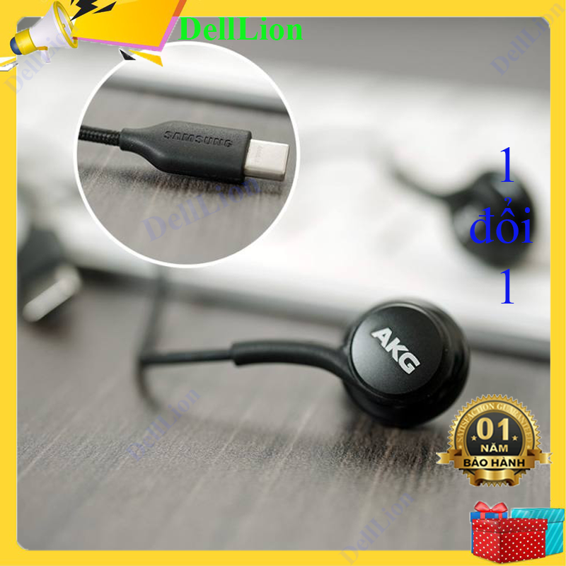 [HCM][1 ĐỔI 1] Tai Nghe SamSung Note 10+ AKG Tai Nghe Nhét Tai Có Dây Chân Dẹt Type C Âm Thanh Sống Động Màu Đen