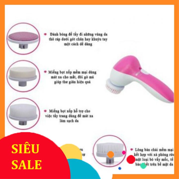 [Dale sốc] Máy rửa mặt massage 5in1