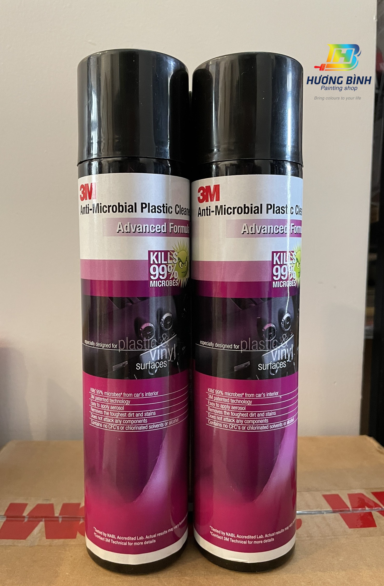 3M Anti-Microbial Plastic Cleaner - Dung dịch bọt vệ sinh nội thất ô tô