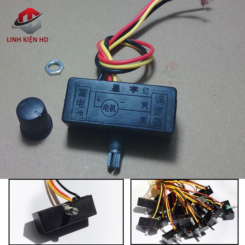 Điều tốc motor DC 12v - Có núm chiết áp điều chỉnh tốc độ