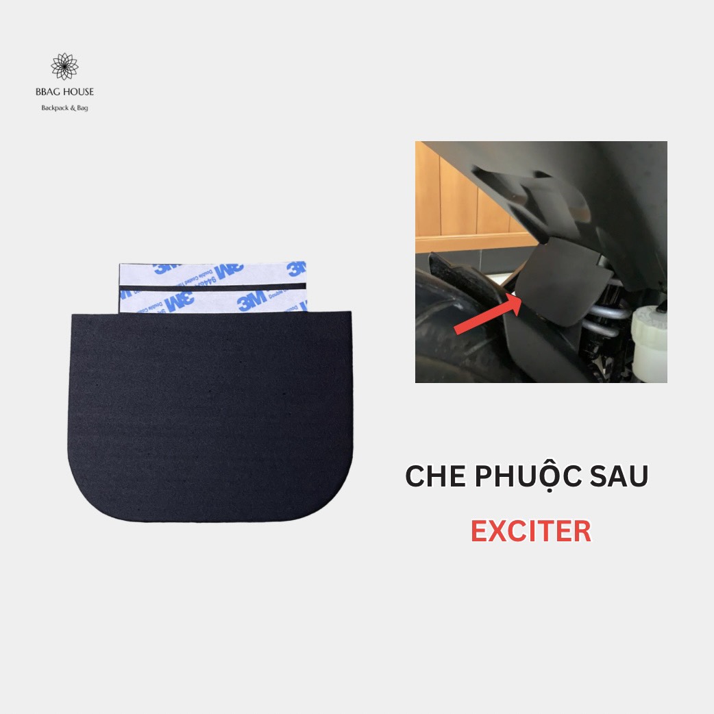 Miếng dán chắn bùn phuộc sau xe Exciter 155