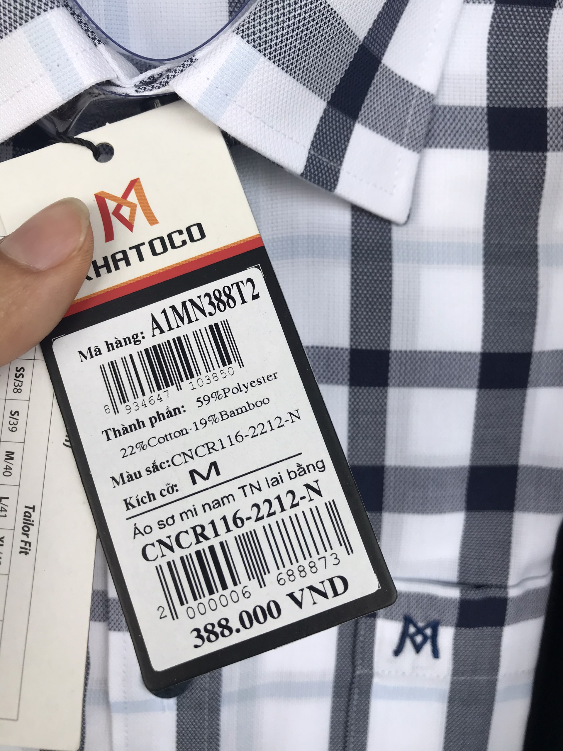 Áo sơ mi ngắn tay Khatoco chính hãng