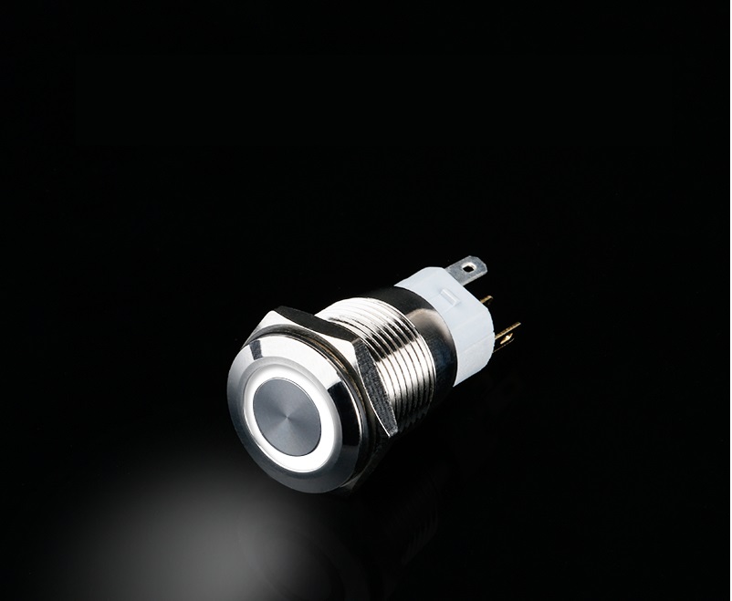 Công tắc LED 16mm 12V 24V chống nước chống gỉ ô tô / Nhấn khóa MPVSAIGON – 16mm LED latching push button switch