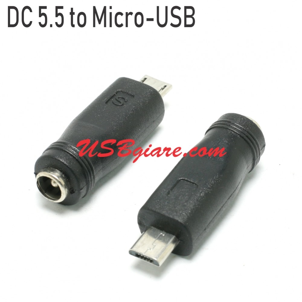 Đầu chuyển nguồn dc 5.5*2.1mm sang micro usb