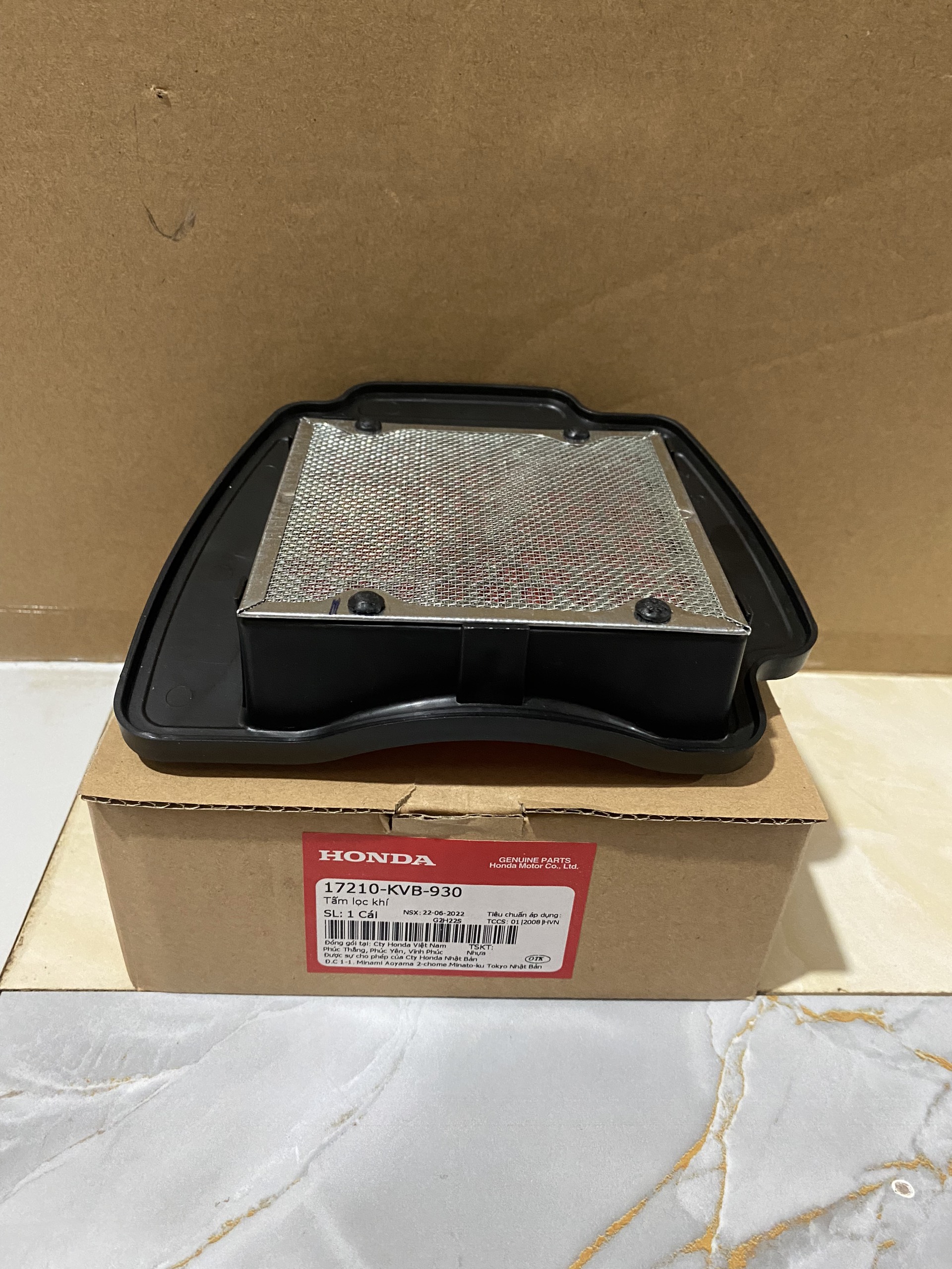 Lọc gió Honda Click, Airblade chế cơ 2008 (17210KVB930)