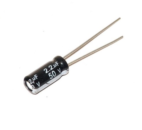 [50 cái] Tụ hóa 1uF, 2.2uF, 4.7uF (50V)