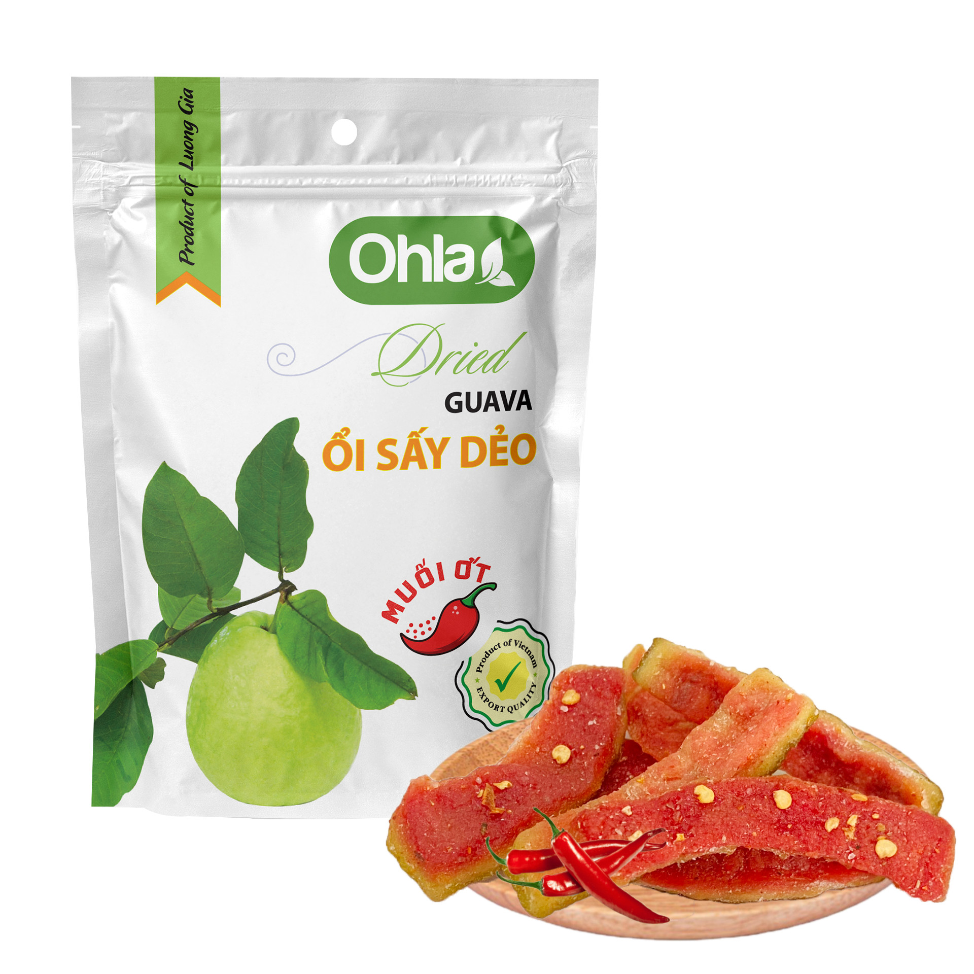 Ổi sấy dẻo muối ớt Ohla túi 100g