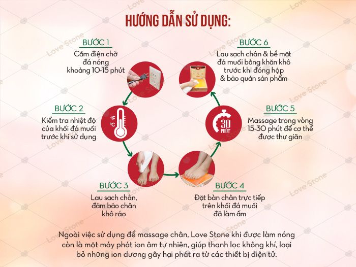 Hộp Đá Muối Massage Chân Himalaya Love Stone Classic